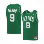 Maillot Boston Celtics Rajon Rondo NO 9 Hardwood Classics Vert