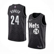 Maillot Brooklyn Nets Noah Vonleh NO 24 Earned 2020-21 Noir