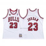 Maillot Chicago Bulls Michael Jordan NO 23 Mitchell & Ness 1998 Blanc