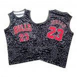 Maillot Chicago Bulls Michael Jordan NO 23 Mitchell & Ness Noir2
