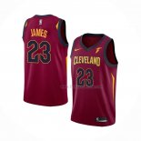Maillot Cleveland Cavaliers LeBron James NO 23 Retro Rouge2