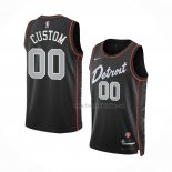 Maillot Detroit Pistons Personnalise Ville 2023-24 Noir