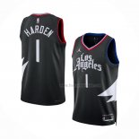 Maillot Los Angeles Clippers James Harden NO 1 Statement Noir