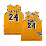 Maillot Los Angeles Lakers Kobe Bryant NO 24 Retro Jaune