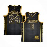 Maillot Los Angeles Lakers Kobe Bryant NO 8 24 Retirement Noir
