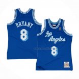 Maillot Los Angeles Lakers Kobe Bryant NO 8 Hardwood Classics Throwback 1996-97 Bleu