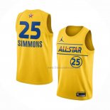 Maillot All Star 2021 Philadelphia 76ers Ben Simmons NO 25 Or