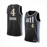 Maillot Atlanta Hawks Kobe Bufkin NO 4 Ville 2023-24 Noir