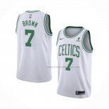 Maillot Boston Celtics Jaylen Brown NO 7 Association 2021-22 Blanc
