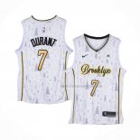 Maillot Brooklyn Nets Kevin Durant NO 7 Christmas Blanc