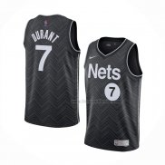 Maillot Brooklyn Nets Kevin Durant NO 7 Earned 2020-21 Noir