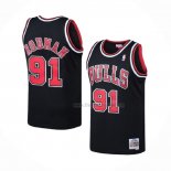 Maillot Chicago Bulls Dennis Rodman NO 91 Mitchell & Ness Noir