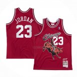 Maillot Chicago Bulls Michael Jordan NO 23 Juic Wrld x Br Rouge