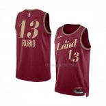 Maillot Cleveland Cavaliers Ricky Rubio NO 13 Ville 2023-24 Rouge