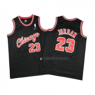 Maillot Enfant Chicago Bulls Michael Jordan NO 23 Noir3