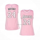 Maillot Femme Los Angeles Lakers Kobe Bryant NO 24 Rosa