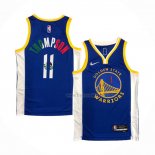 Maillot Golden State Warriors Klay Thompson NO 11 Icon Royal Special Mexico Edition Bleu