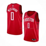Maillot Houston Rockets Russell Westbrook NO 0 Earned Rouge