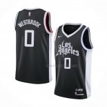 Maillot Los Angeles Clippers Russell Westbrook NO 0 Ville Noir