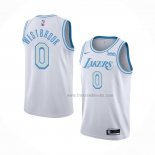 Maillot Los Angeles Lakers Russell Westbrook NO 0 Ville 2020-21 Blanc