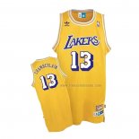 Maillot Los Angeles Lakers Wilt Chamberlain NO 13 Retro Jaune