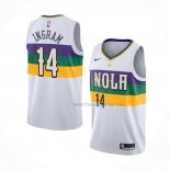 Maillot New Orleans Pelicans Brandon Ingram NO 14 Ville 2019-20 Blanc