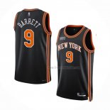 Maillot New York Knicks RJ Barrett NO 9 Ville 2021-22 Noir