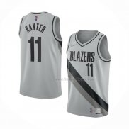 Maillot Portland Trail Blazers Enes Kanter NO 11 Earned 2020-21 Gris