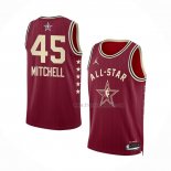 Maillot All Star 2024 Cleveland Cavaliers Donovan Mitchell NO 45 Rouge