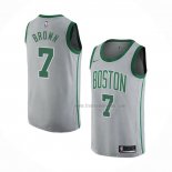 Maillot Boston Celtics Jaylen Brown NO 7 Ville 2018-19 Gris