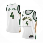 Maillot Boston Celtics Jrue Holiday NO 4 Ville 2023-24 Blanc