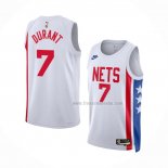 Maillot Brooklyn Nets Kevin Durant NO 7 Classic 2022-23 Blanc