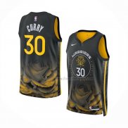 Maillot Golden State Warriors Stephen Curry NO 30 Ville 2022-23 Noir