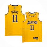 Maillot Los Angeles Lakers Kyrie Irving NO 11 75th Anniversary 2021-22 Jaune