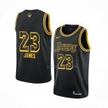 Maillot Los Angeles Lakers LeBron James NO 23 Ville 2020-21 Noir