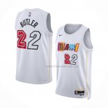 Maillot Miami Heat Jimmy Butler NO 22 Ville 2022-23 Blanc