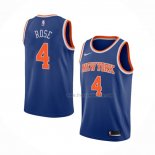 Maillot New York Knicks Derrick Rose NO 4 Icon Bleu
