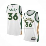Maillot Boston Celtics Marcus Smart NO 36 Ville 2023-24 Blanc