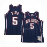 Maillot Brooklyn Nets Jason Kidd NO 5 Retro Bleu