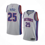 Maillot Detroit Pistons Derrick Rose NO 25 Statement Gris
