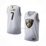 Maillot Golden Edition Brooklyn Nets Kevin Durant NO 7 Blanc