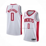 Maillot Houston Rockets Russell Westbrook NO 0 Association Blanc