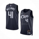 Maillot Los Angeles Clippers Bryson Williams NO 41 Ville 2023-24 Bleu