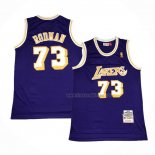 Maillot Los Angeles Lakers Dennis Rodman NO 73 Mitchell & Ness 1998-99 Volet