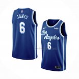 Maillot Los Angeles Lakers LeBron James NO 6 Classic 2021-22 Bleu