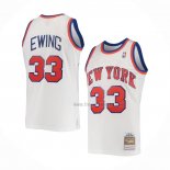 Maillot New York Knicks Patrick Ewing NO 33 Mitchell & Ness 1985-86 Blanc