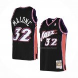 Maillot Utah Jazz Karl Malone NO 32 Mitchell & Ness 1998-99 Noir