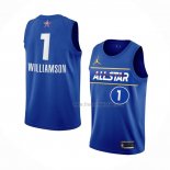 Maillot All Star 2021 New Orleans Pelicans Zion Williamson NO 1 Bleu