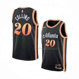 Maillot Atlanta Hawks John Collins NO 20 Ville 2022-23 Noir