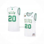 Maillot Boston Celtics Ray Allen NO 20 Hardwood Classics Throwback 2007-08 Blanc